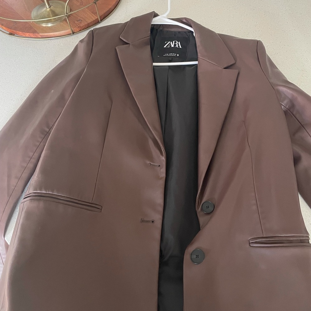 Zara Brown Leather Jacket